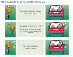 hand signals for driving test california